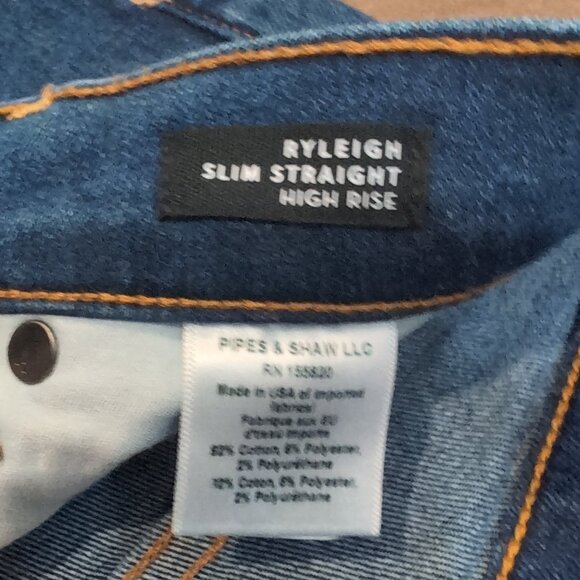 Veronica Beard Ryleigh High Rise Slim Straight Jean Capri 26 Raw Hem Oxford - Picture 5 of 9